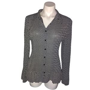 Apt. 9 Monochrome Patterned Blouse